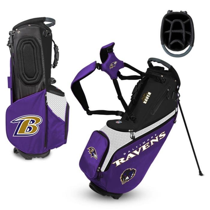 Baltimore Ravens Hybrid Back Nine Carry Golf Bag