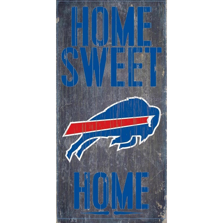Buffalo Bills Wood Home Sweet Home Sign 6x12"
