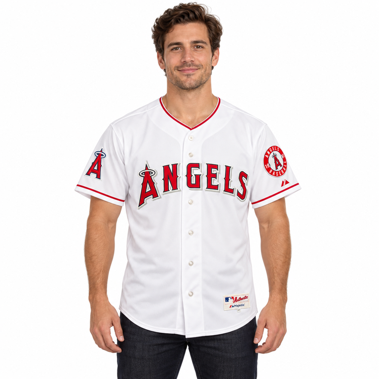 Los Angeles Angels Authentic Majestic Athletic Home Jersey