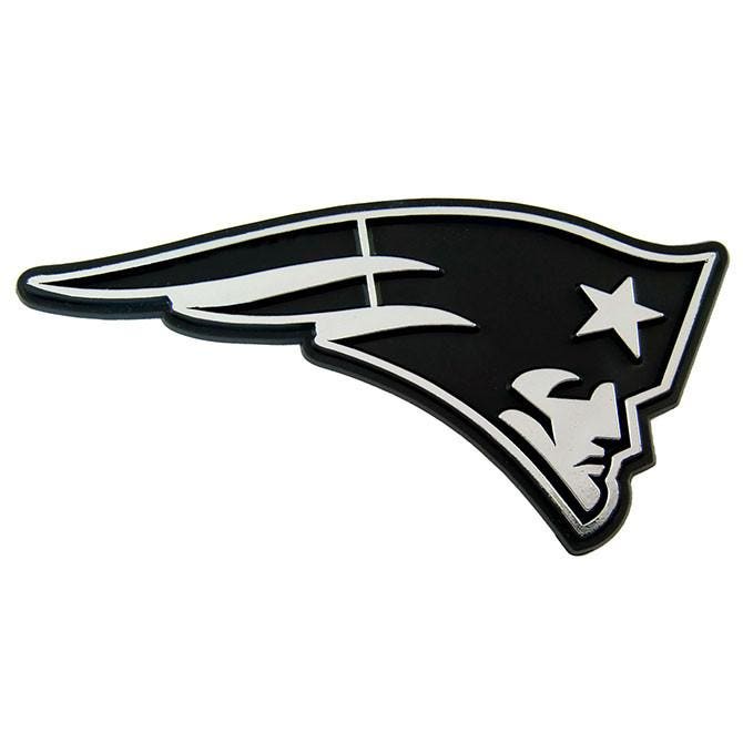 New England Patriots Silver Auto Emblem