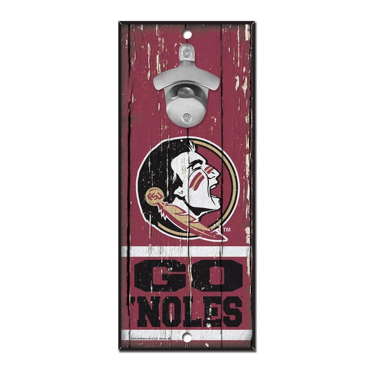 Florida State Seminoles Wood Bottle Opener 5x11"