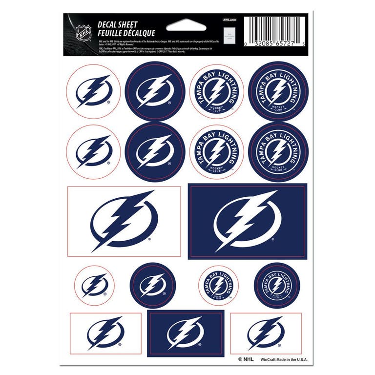 Tampa Bay Lightning Vinyl Decal Sheet 5x7"