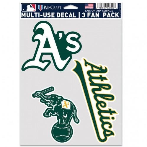 Oakland Athletics Multi Use 3 Pack Fan Decals