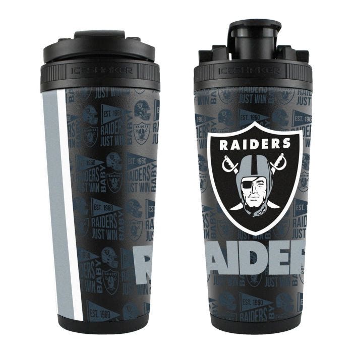 Las Vegas Raiders 4D Stainless Steel Ice Shaker 26oz