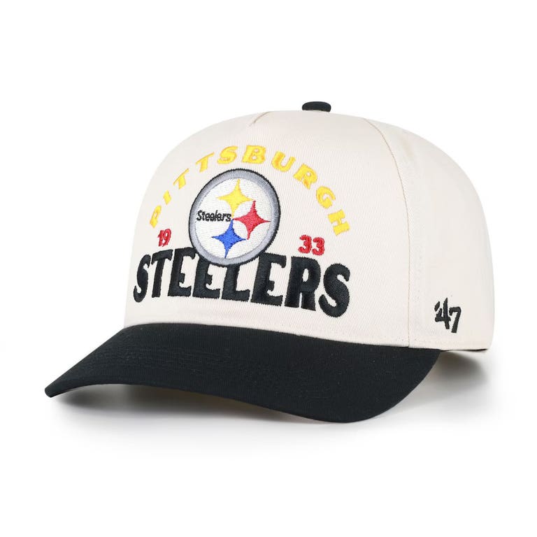 Pittsburgh Steelers Natural '47 Brand Arcitext Hitch Snapback Hat