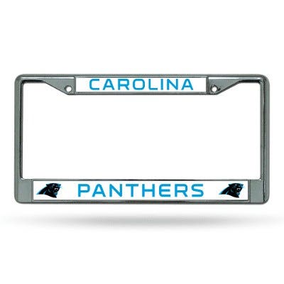 Carolina Panthers Chrome License Plate Frame