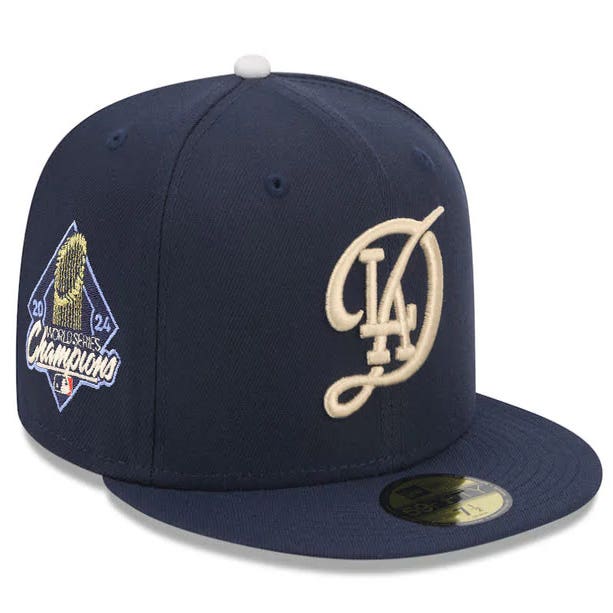 Los Angeles Dodgers 2024 World Series Champions New Era City Connect 59FIFTY Fitted Hat