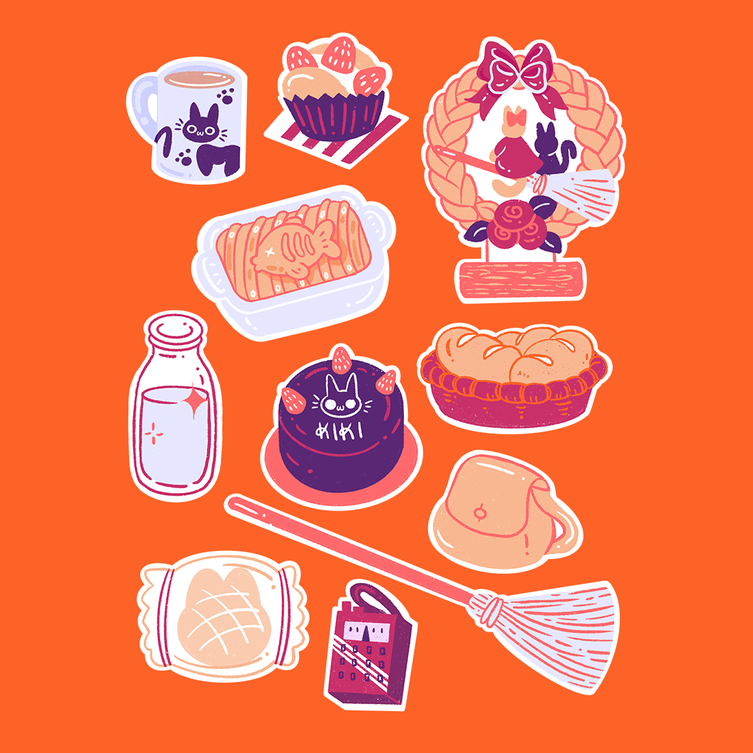 Kiki's Bakery Sticker Sheet