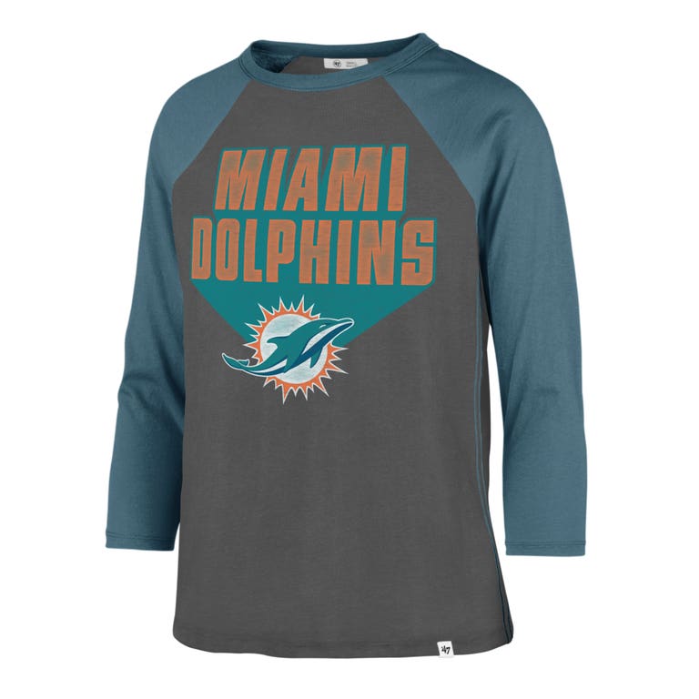 Miami Dolphins Ladies Submarine Jetset Raglan '47 Brand Shirt