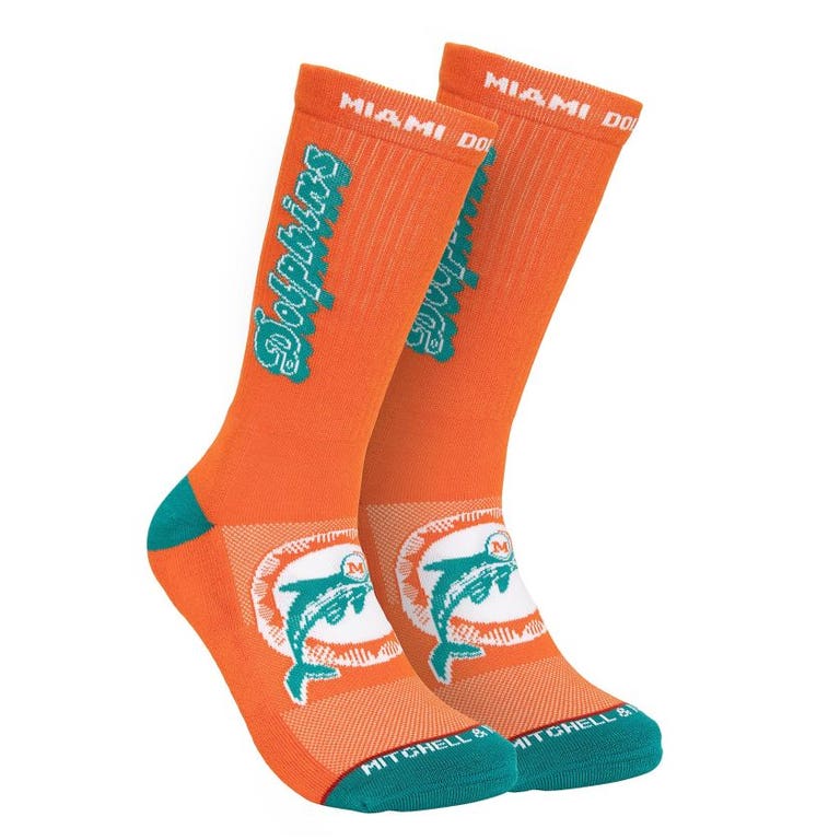 Miami Dolphins Retro Mitchell and Ness Kickoff Crew Socks