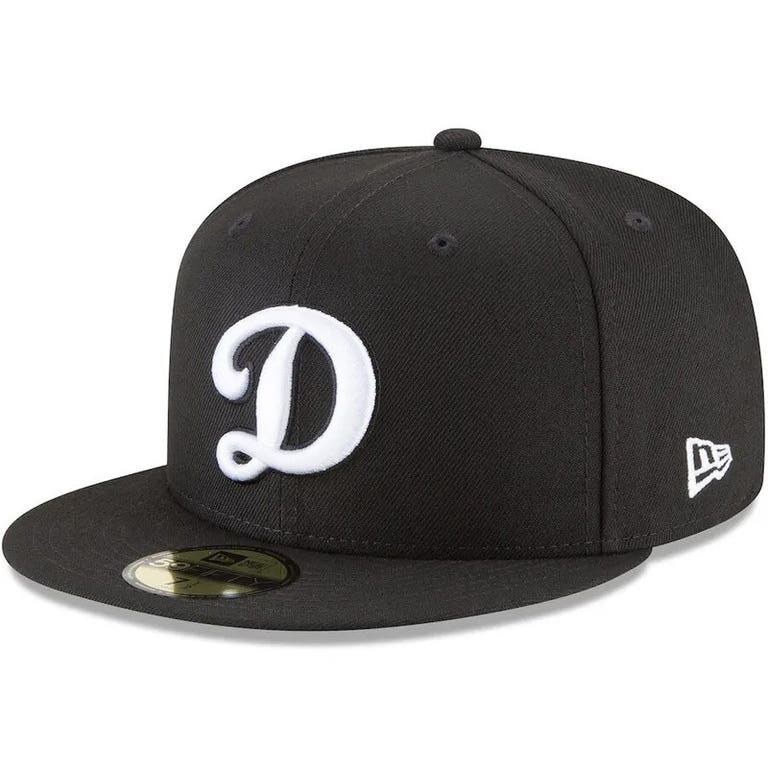 Los Angeles Dodgers Black "D" Logo New Era 59FIFTY Fitted Hat