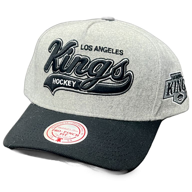 Los Angeles Kings Grey/Black Tailsweep Mitchell and Ness Pro Crown Snapback Hat
