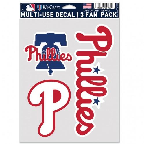 Philadelphia Phillies Multi Use 3 Pack Fan Decals