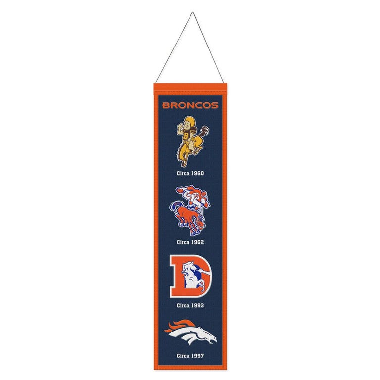 Denver Broncos Wool Evolution Banner 8x32"