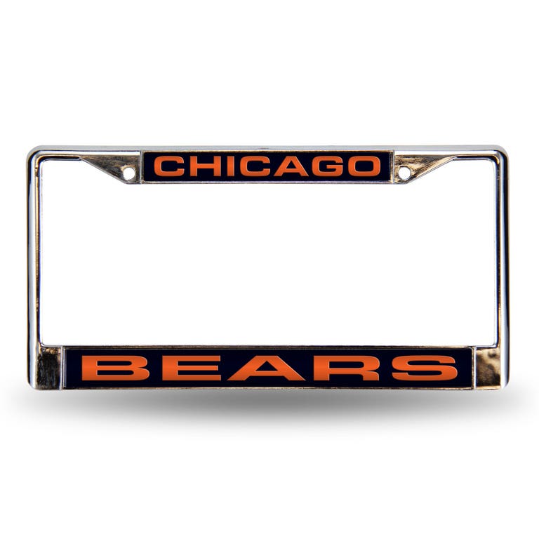 Chicago Bears Laser Chrome License Plate Frame