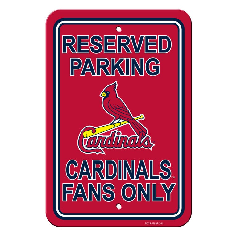 St. Louis Cardinals Sign Reserved Parking Sign 12x18"