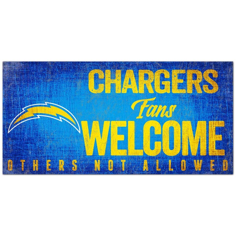 Los Angeles Chargers Wood Welcome Sign 12x6"