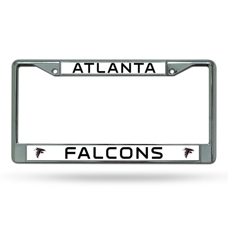 Atlanta Falcons Chrome License Plate Frame/White Insert