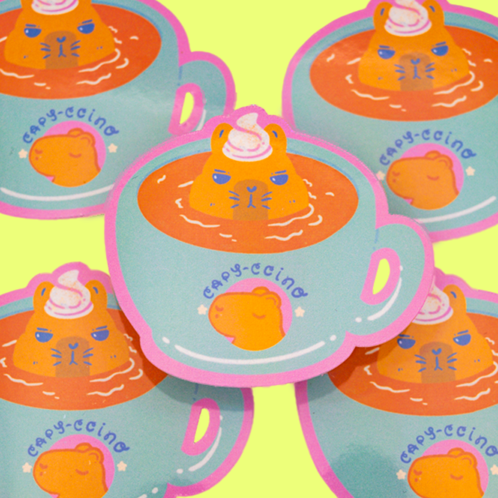 Capyccino Sticker
