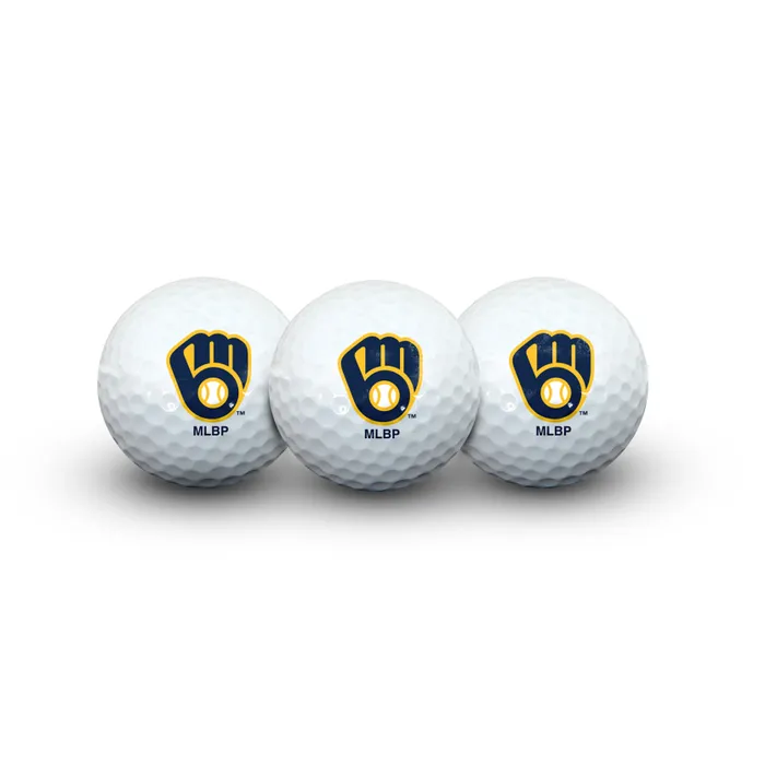 Milwaukee Brewers Golf Balls 3 Pack