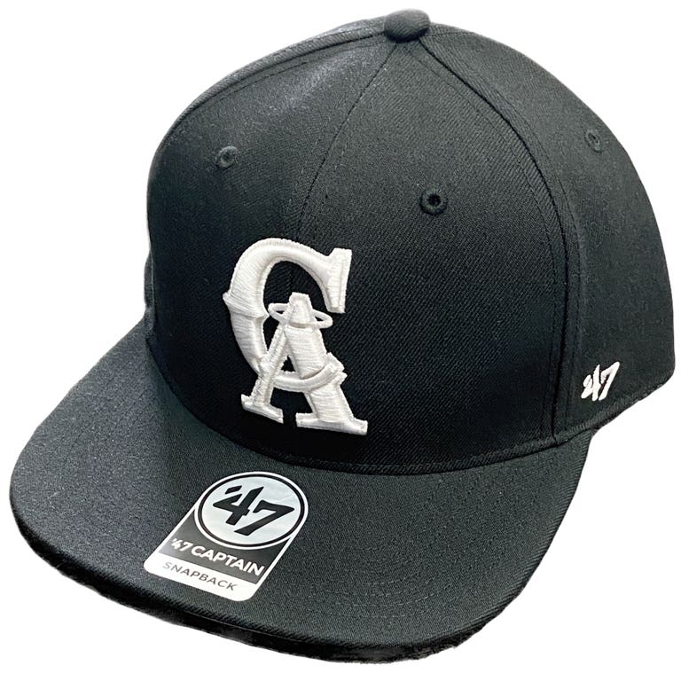 California Angels Black and White '47Brand Snapback Hat