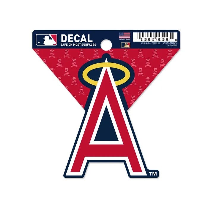 Los Angeles Angels Retro Clean Cut Decal 3x4"