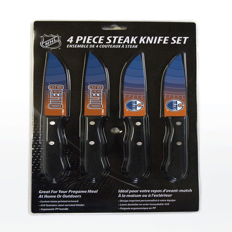 Edmonton Oilers Steak Knife 4 Pack Set