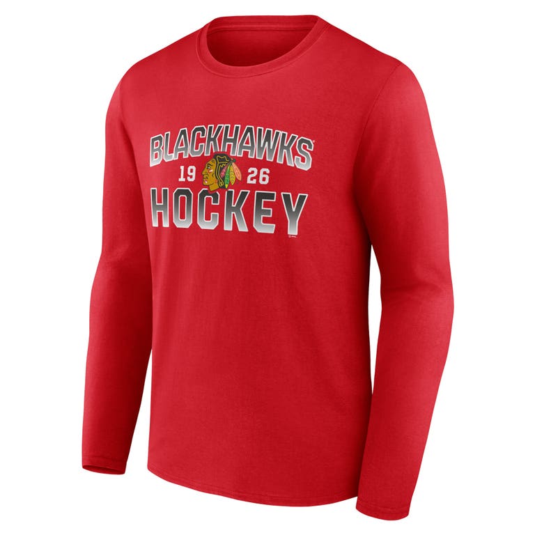 Chicago Blackhawks Red Skate or Die Long Sleeve Shirt