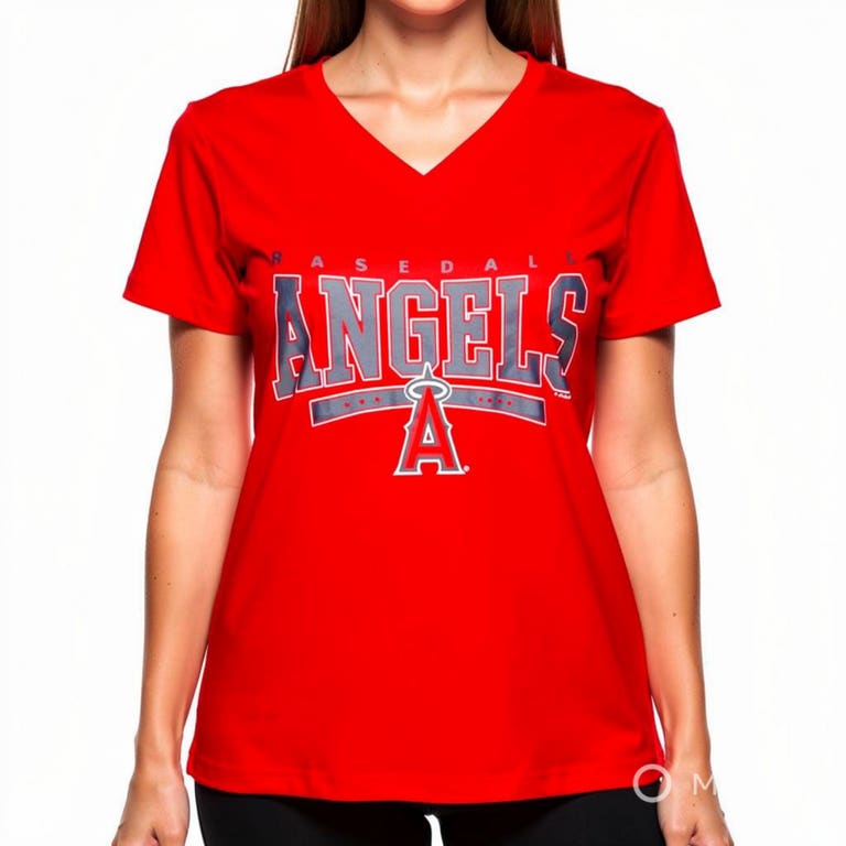 Los Angeles Angels Ladies Scarlet Red g-III Homestand Shirt