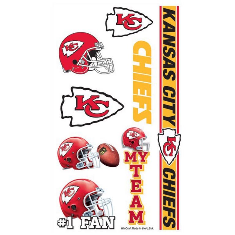 Kansas City Chiefs Tattoos Sheet