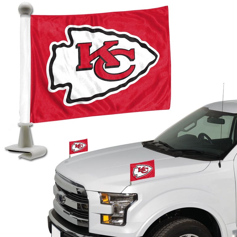 Kansas City Chiefs Ambassador Car Flags Set