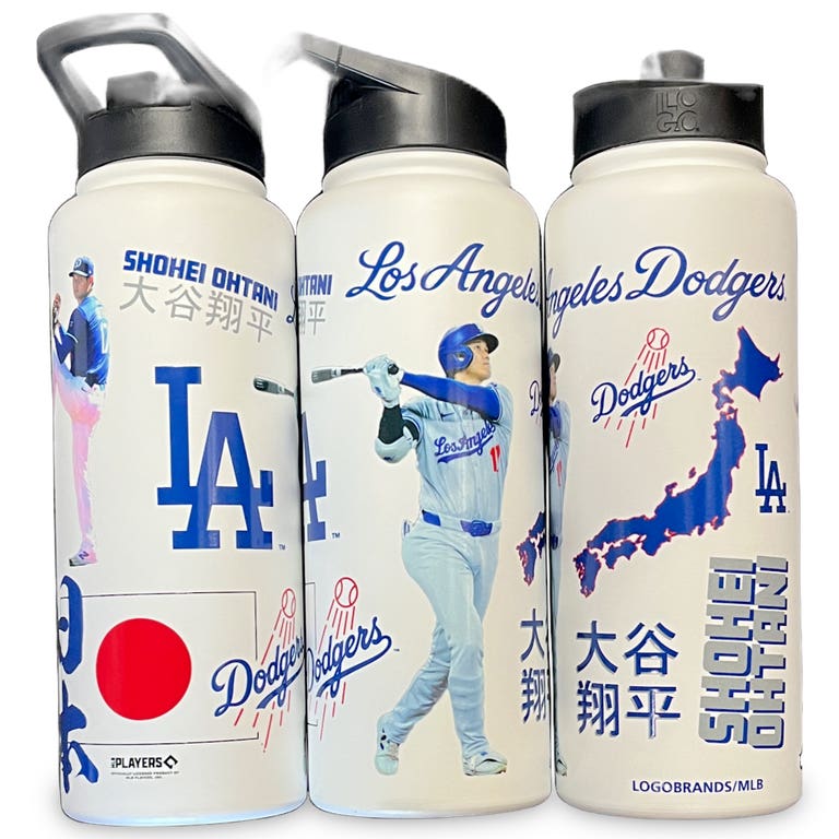 Los Angeles Dodgers Shohei Ohtani Native Quencher Stainless Steel Bottle 34oz