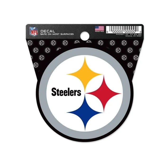 Pittsburgh Steelers Clean Cut Decal 3x4"