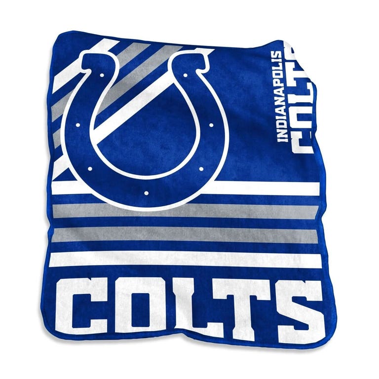 Indianapolis Colts Team Stripe Raschel Throw Blanket 50x60"