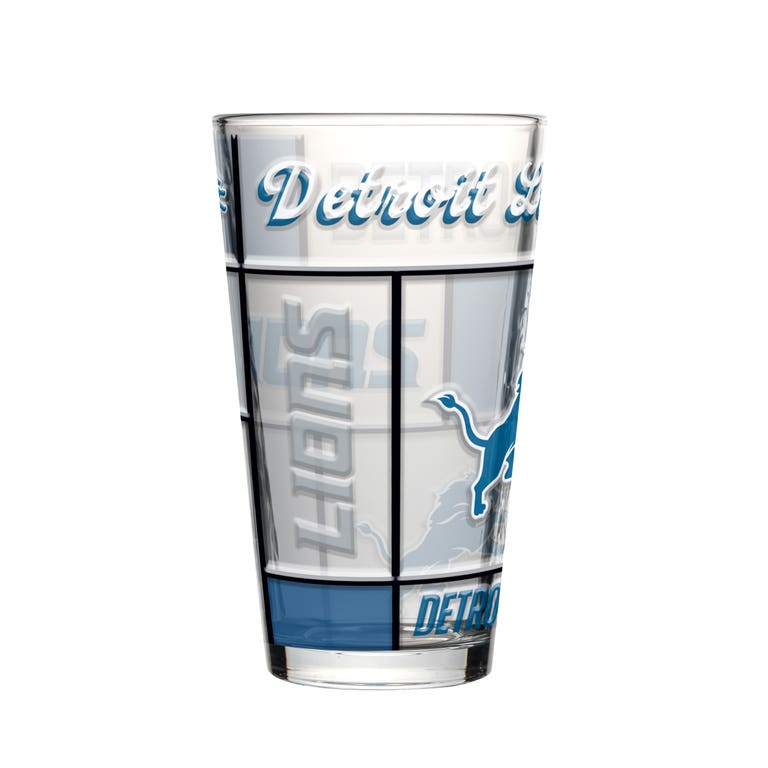 Detroit Lions Boxed Quilted Stained Pint Glass 16oz