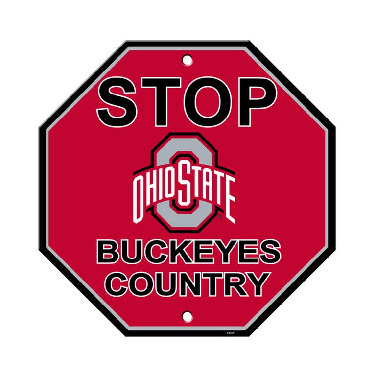 Ohio State Buckeyes Stop Sign