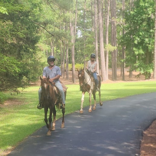 Couples and trail rides at Cedar Hill Farm