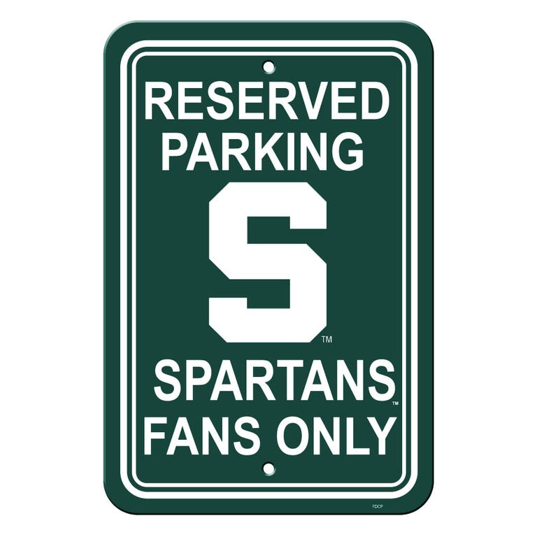 Michigan State Spartans Sign Reserved Parking Sign 12x18"