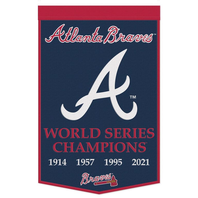 Atlanta Braves Wool Dynasty Championship Banner 24X38"