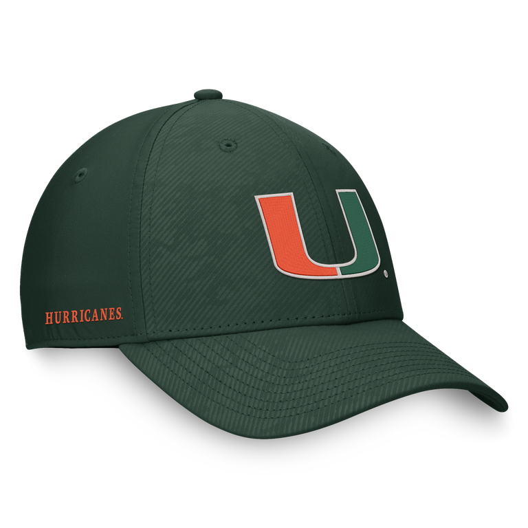 Miami Hurricanes Green Top of the World Flex Fit Hat