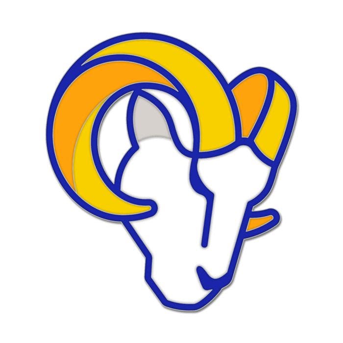 Los Angeles Rams Alternate Logo Trading Pin