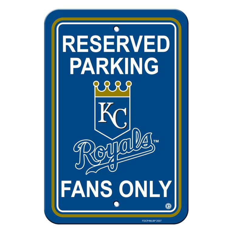 Kansas City Royals Sign Reserved Parking Sign 12x18"