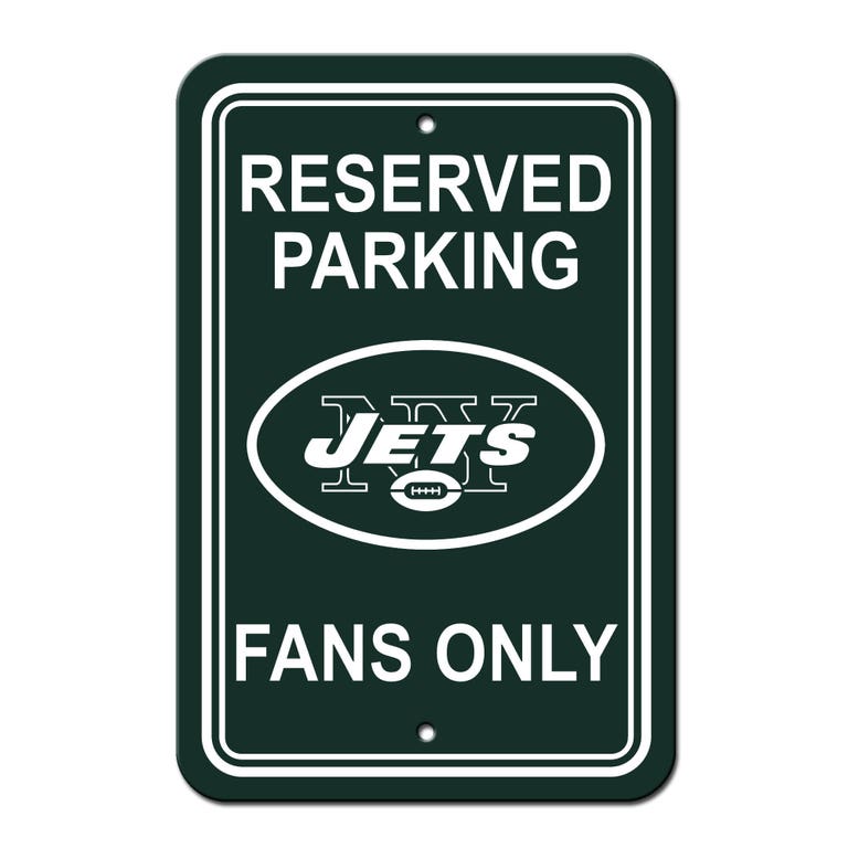 New York Jets Sign Reserved Parking Sign 12x18"