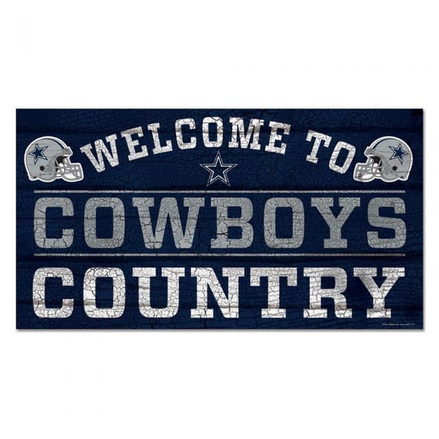Dallas Cowboys Country Wood Sign 13x24"