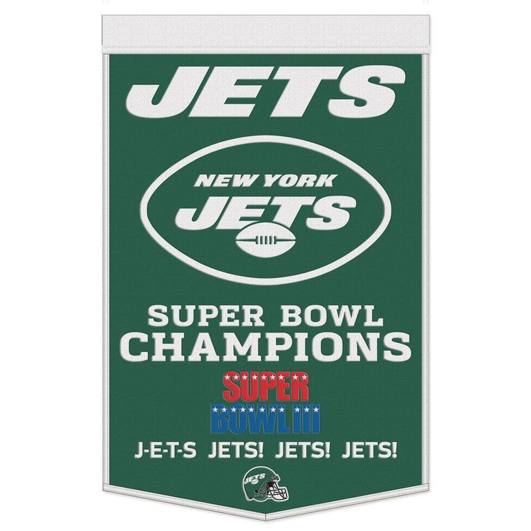 New York Jets Wool Dynasty Championship Banner 24x38"