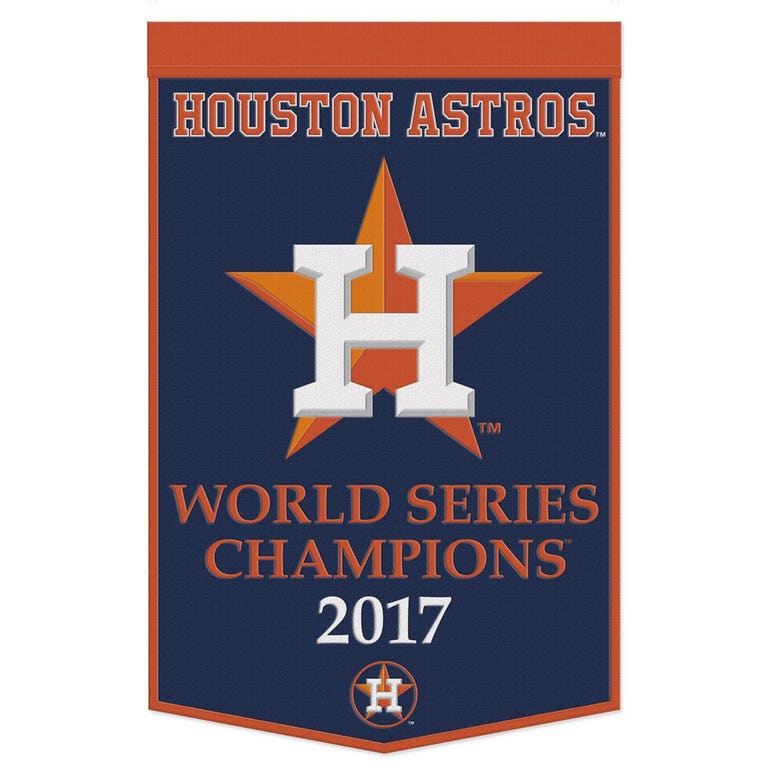Houston Astros Wool Dynasty Championship Banner 24x38"