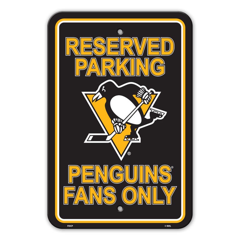 Pittsburgh Penguins Sign Reserved Parking Sign 12x18"