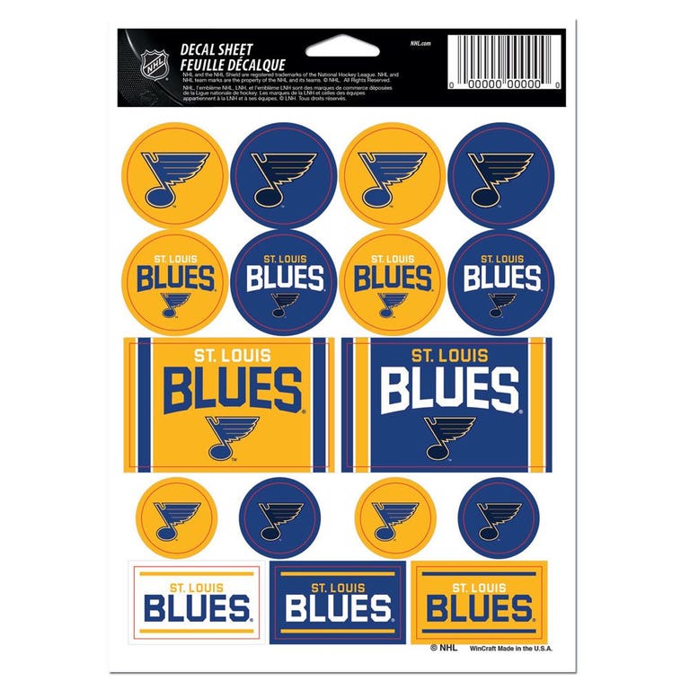 St. Louis Blues Vinyl Decal Sheet 5x7"