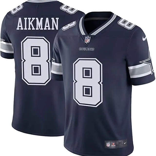 Dallas Cowboys Troy Aikman #8 Navy Nike Vapor F.U.S.E Limited Jersey