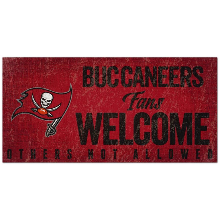 Tampa Bay Buccaneers Wood Welcome Sign